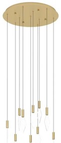 Κρεμαστό Φωτιστικό Οροφής 10xLED 3W Ορείχαλκος Dimmable Mirador 390359 Eglo-390359-Ορείχαλκος 390359