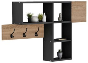 Κρεμάστρα Εισόδου Με Ράφια Harlan HM8973.11 99,5x15x61cm Sonoma-Grey Μελαμίνη