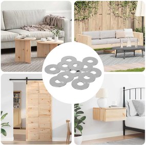 vidaXL Βίδες 12 pcs Ασημί 12 x 12 x 1,2 χιλ Σίδερο