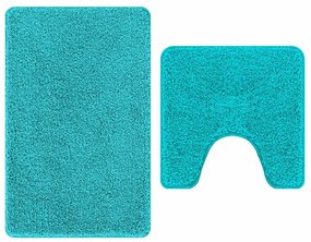 vidaXL Πατάκι μπάνιου 2 pcs Τιρκουάζ 50 x 50 cm Πολυπροπυλένιο