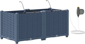 vidaXL Γλάστρα Κήπου 2 τμχ. Γκρι 80 x 40 x 37,5 cm PP