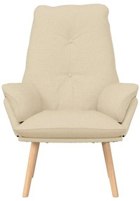 vidaXL Χαλαρωτική Πολυθρόνα Κρεμ 69 x 74 x 93 εκ. ύφασμα
