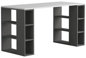 Γραφείο Colmar pakoworld σε λευκή-ανθρακί απόχρωση 140x60x75εκ