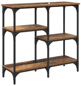 vidaXL Τραπέζι κονσόλας Παλιό Ξύλο 80 x 29 x 75 εκ Επεξεργασμένο ξύλο