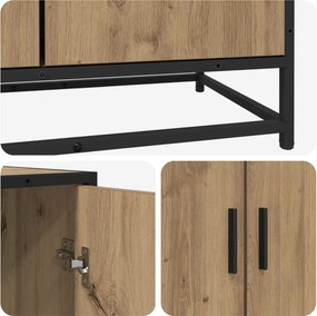 vidaXL Πλαϊνό γραφείο Artisan Δρυς 134 x 35 x 76 εκ.
