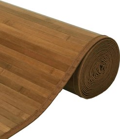 vidaXL Χαλί Ορθογώνιο Καφέ 60 x 400 εκ. Μπαμπού