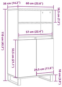 ΝΤΟΥΛΑΠΙ ΌΨΗ ΠΑΛΑΙΟΥ ΞΥΛΟΥ 60X36X110 ΕΚ. ΑΠΟ ΕΠΕΞΕΡΓΑΣΜΕΝΟ ΞΥΛΟ 857460