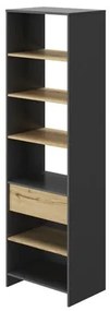 Epiplo World  Mimizan Ανοιχτή ντουλάπα 63x45x213εκ. Helvezia Oak / Black BEST-8459211