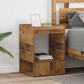 vidaXL End Table 2 pcs Παλιό ξύλο 40 x 40 x 56 εκ. Επεξεργασμένο ξύλο