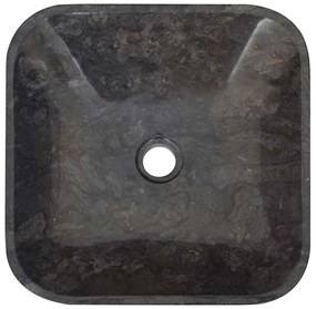 vidaXL Νιπτήρας Μαύρος 40 x 40 x 10 εκ. Μαρμάρινος