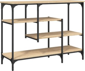 vidaXL Τραπέζι Κονσόλα με Ράφια Sonoma Δρυς 100 x 35 x 75 εκ.