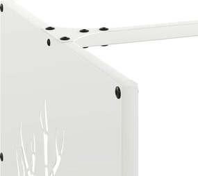 vidaXL Ράφι Καυσόξυλων Λευκό 40x40x40 εκ. Χάλυβας ψυχρής έλασης