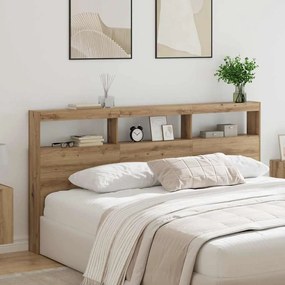 vidaXL Κεφαλάρι Artisan Oak 200 x 17 x 102 cm Επεξεργασμένο ξύλο