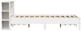 vidaXL Κρεβάτι Βιβλιοθήκη Χωρίς Στρώμα 150x200 εκ Μασίφ Ξύλο Πεύκου