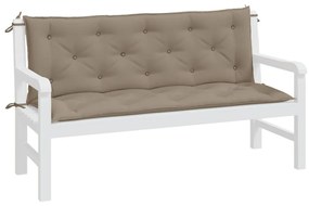 Μαξιλάρια Πάγκου Κήπου 2 τεμ. Taupe 150x50x7cm Ύφασμα Oxford - Μπεζ-Γκρι