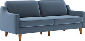 3-Seat Sofa Robin 3 - Ocean Blue, Walnut Ocean Blue
Walnut