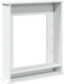 vidaXL Πλαίσιο Τζακιού Λευκό 75x20x87,5 εκ. από Επεξ. Ξύλο