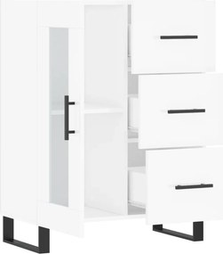 vidaXL Ντουλάπι Γυαλιστερό Λευκό 69,5x34x90 εκ. Επεξεργασμένο Ξύλο