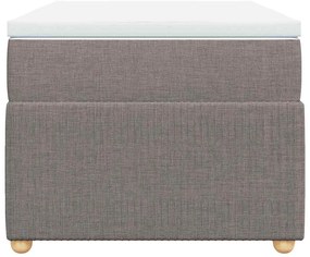 vidaXL Κρεβάτι Boxspring με Στρώμα Taupe 100 x 200 εκ. Υφασμάτινο