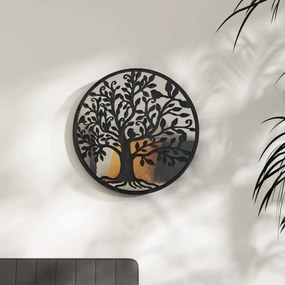 Καθρέφτης για Εσ. Χώρους Στρογγυλός Μαύρος 60 x 2,5 εκ. Σίδερο - Μαύρο