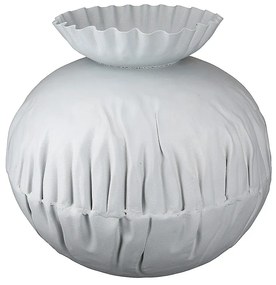 Βάζο ArteLibre Τσαλακωμένο Λευκό Μέταλλο 22cm-05160754