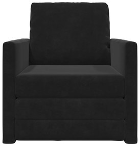 vidaXL Καναπές Κρεβάτι 2 σε 1 Μαύρος 74x77x81 cm Βελούδο