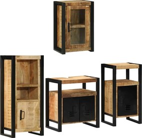 vidaXL Σετ Επίπλων Μπάνιου 4 τμχ. Καφέ 55 x 35 x 60 εκ.