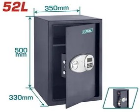 TOTAL TESF5001 Ηλεκτρονικό Χρηματοκιβώτιο με Ψηφιακό Κλείδωμα 52Lit