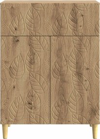 vidaXL Πλαϊνό γραφείο Artisan Δρυς 66 x 34,5 x 90 εκ