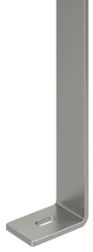 vidaXL Καπνοδόχος Ασημί 60 x 60 x 38 cm Ανοξείδωτο ατσάλι