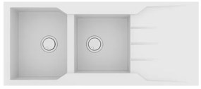 Sanitec Granite 801 Bianco Ένθετος Νεροχύτης 116 2B 1D
