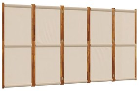 vidaXL Διαχωριστικό Δωματίου με 5 Πάνελ Taupe 250 x 180 εκ.