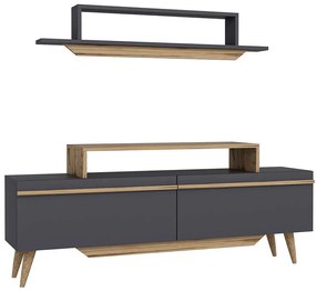Σύνθεση Τηλεόρασης Harmony 505CRL1706 150x27,7x123,6cm Natural-Anthracite