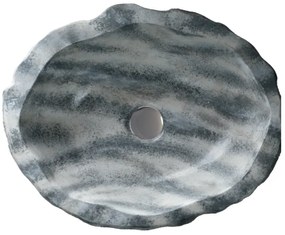 Sanitec Petra 286 Νιπτήρας Πέτρινος Επικαθήμενος 39x14cm Grigio Οcra