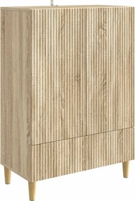 vidaXL Πλαϊνό γραφείο με συρτάρι Sonoma Δρυς 66 x 34,5 x 95 εκ.