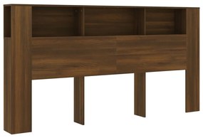 Κεφαλάρι Με Αποθηκευτικό Χώρο Καφέ Δρυς 200x18,5x104,5 εκ. - Καφέ