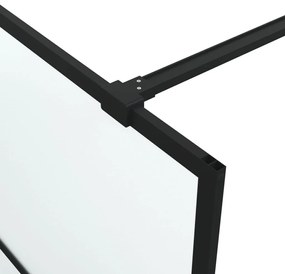 vidaXL Διαχωριστικό Ντουζιέρας με Αμμοβολή Μαύρο 115x195 εκ. Γυαλί ESG