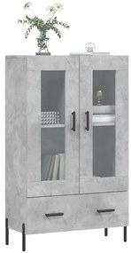 vidaXL Ντουλάπα Γκρι Σκυροδέματος 69,5 x 31 x 115 εκ. Επεξεργ. Ξύλο