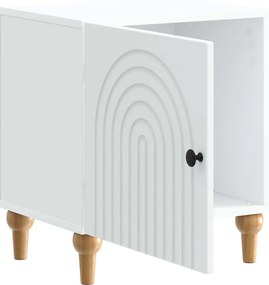vidaXL Κομοδίνο Λευκό 43 x 34,5 x 50 εκ Επεξεργασμένο Ξύλο