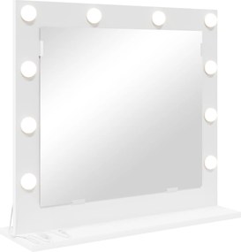 vidaXL Καθρέφτης τουαλέτας Ορθογώνιος Λευκό 60 x 55 x 18 εκ.
