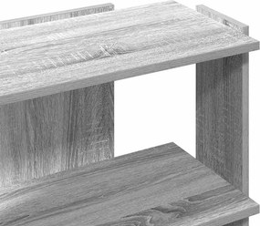 vidaXL Βιβλιοθήκη 3 Επιπέδων Γκρι Sonoma 60x30x60 εκ. Επεξεργ. Ξύλο