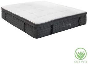 Στρώμα Luxury pakoworld pocket spring+gel memory foam+latex διπλής όψης aloe vera 34-36cm 160x200εκ