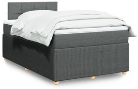 ΚΡΕΒΑΤΙ BOXSPRING ΜΕ ΣΤΡΩΜΑ ΣΚΟΥΡΟ ΓΚΡΙ 120X190 ΕΚ ΥΦΑΣΜΑΤΙΝΟ 3287396