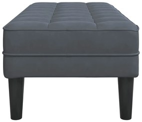 vidaXL Παγκάκι Σκούρο γκρι 113 x 57 x 39 εκ. Βελούδο