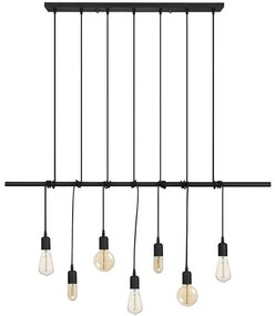 Φωτιστικό Οροφής - Ράγα Salkim 892OPV1446 120x10x180cm 7xE27 40W Black Opviq