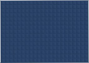 vidaXL Κουβέρτα Βαρύτητας Μπλε 155 x 220 εκ. 7 κ. Υφασμάτινη