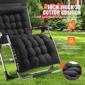 VEVOR Zero Gravity Chair 33" Zero Gravity Recliner Lounge Chair Indoor &amp; Outdoor