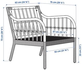 HOLMSTA πολυθρόνα/χειροποίητο 905.085.51