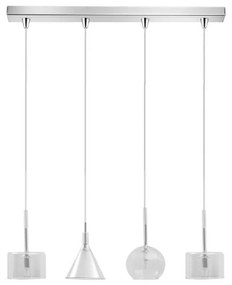 Φωτιστικό Οροφής - Ράγα 01047-09BR G9 LED 85cm Clear Luma