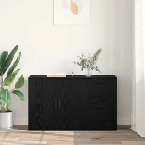 vidaXL Πλαϊνό γραφείο με συρτάρι Μαύρη Οξυά 100 x 33 x 59.5 εκ.